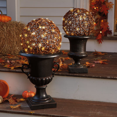 Lighted Grapevine Balls 18 inch